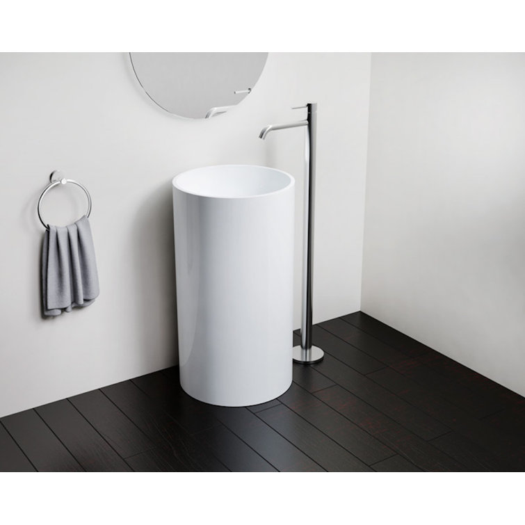 Badeloft Stone Resin Circular Pedestal Bathroom Sink & Reviews Wayfair